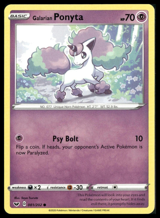 Galarian Ponyta #081/202 Sword & Shield Base Set LP