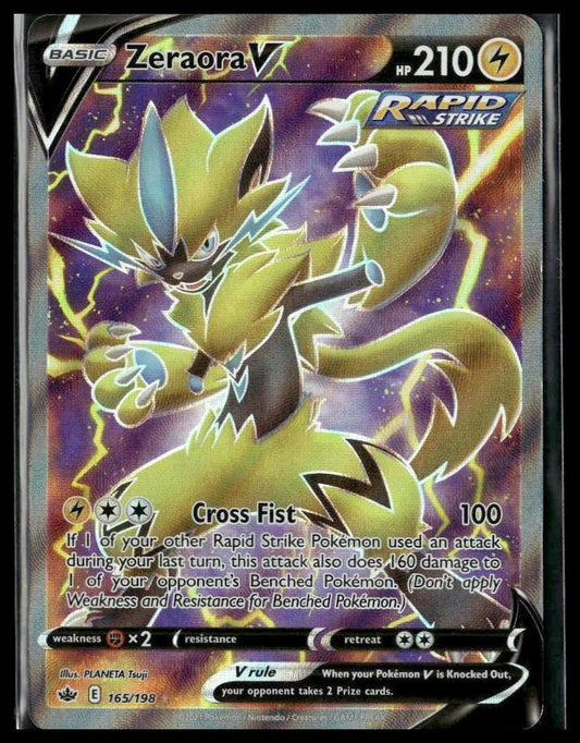 Zeraora V (Full Art) #165/198 Chilling Reign LP