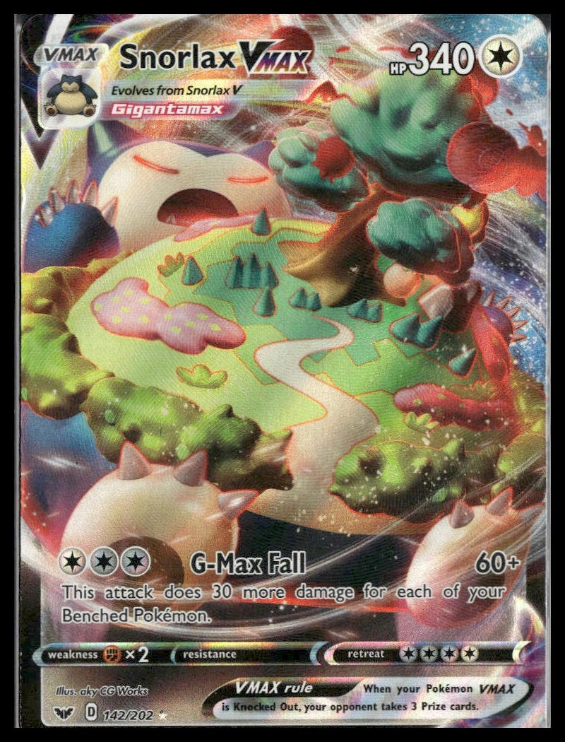 Snorlax VMAX #142/202 Sword & Shield Base Set MP