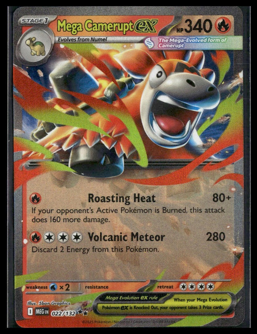 Mega Camerupt #022/132 Mega Evolution NM