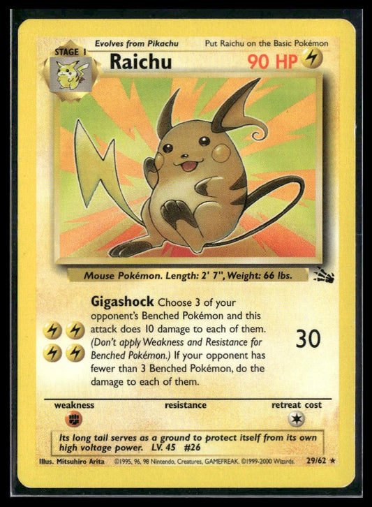 Raichu #29/62 Fossil LP
