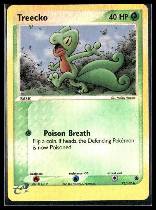 Treecko #75/109 Reverse Holo Ruby and Sapphire LP