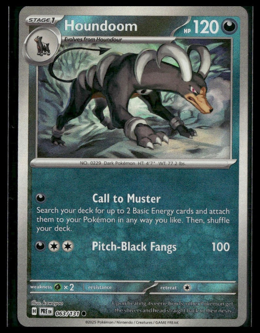 Houndoom (Poke Ball) #063/131 Prismatic Evolutions NM