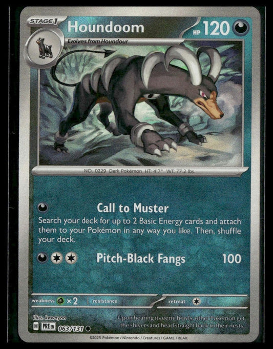 Houndoom (Poke Ball) #063/131 Prismatic Evolutions NM