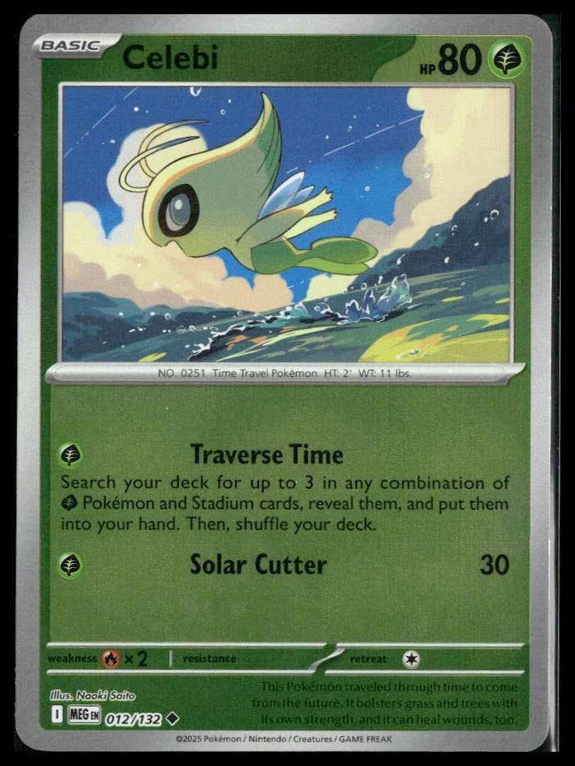 Celebi #012/132 Reverse Holo Mega Evolution NM