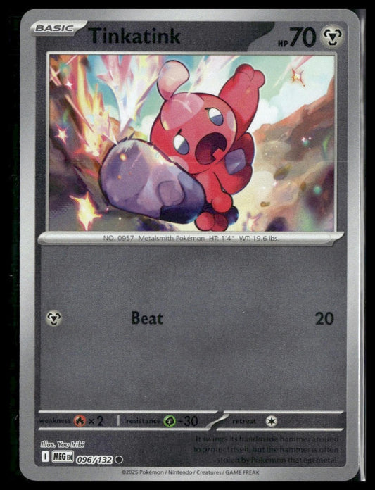 Tinkatink #096/132 Reverse Holo Mega Evolution NM