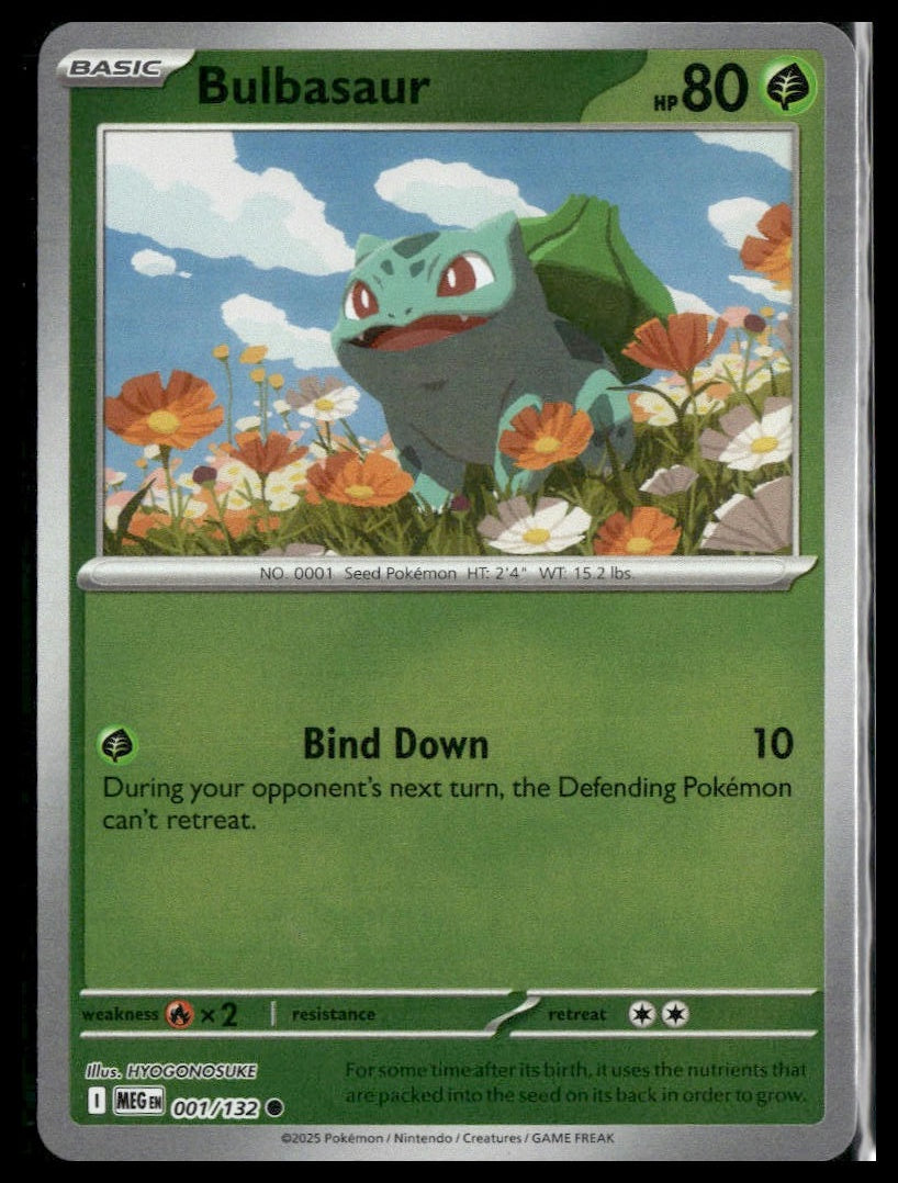 Bulbasaur #001/132 Reverse Holo Mega Evolution NM