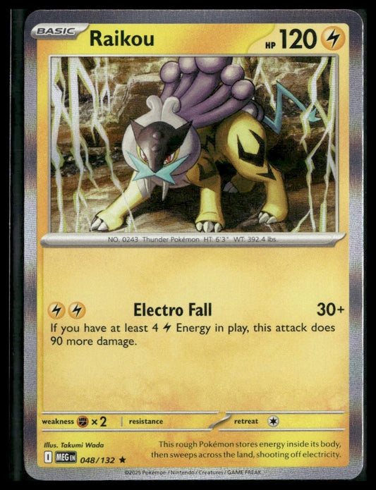 Raikou #048/132 Holo Mega Evolution NM