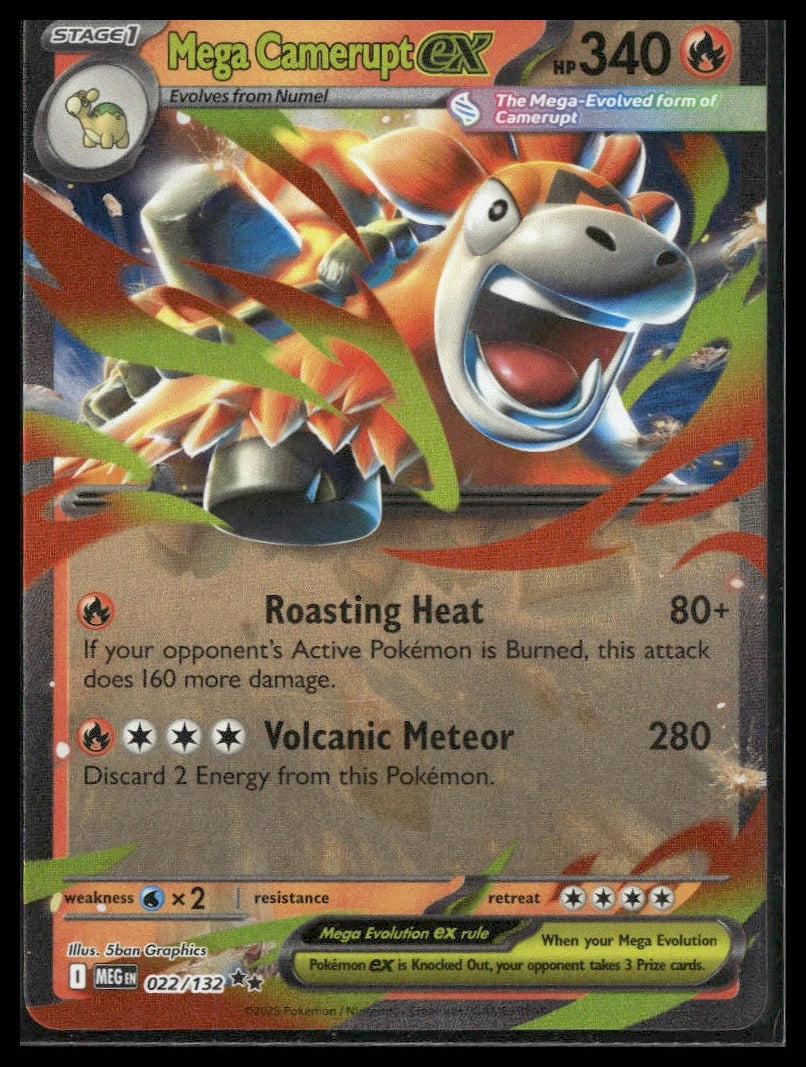 Mega Camerupt ex #022/132 Mega Evolution NM