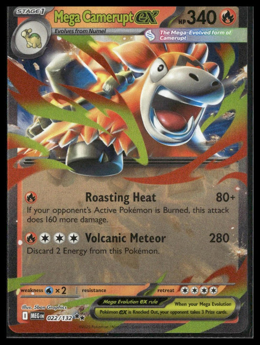 Mega Camerupt ex #022/132 Mega Evolution NM