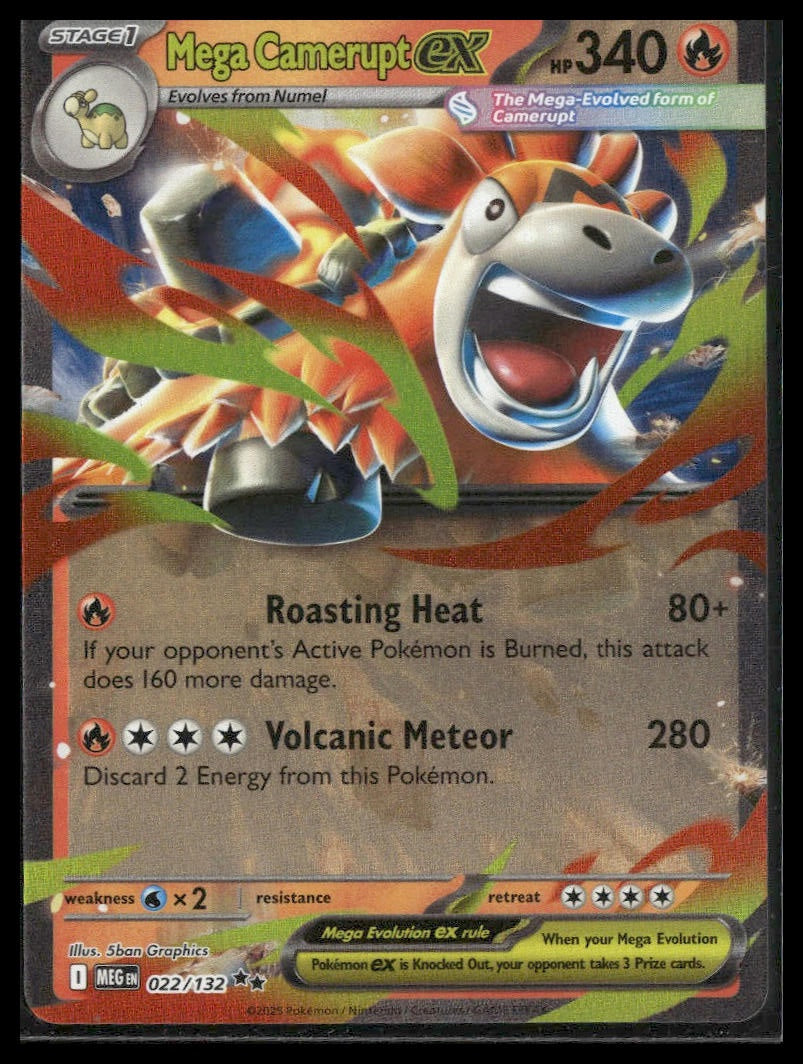 Mega Camerupt ex #022/132 Mega Evolution NM