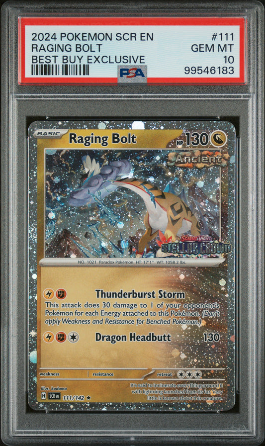 PSA 10 Raging Bolt #111 STAMP Stellar Crown Promo