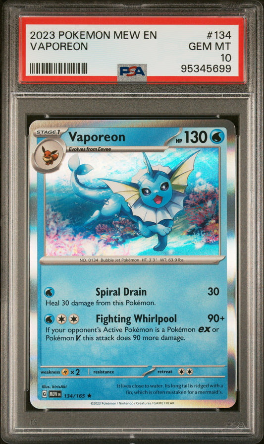 PSA 10 Vaporeon #134 151