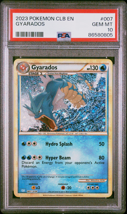 PSA 10 Gyarados #007 Trading Card Game Classic