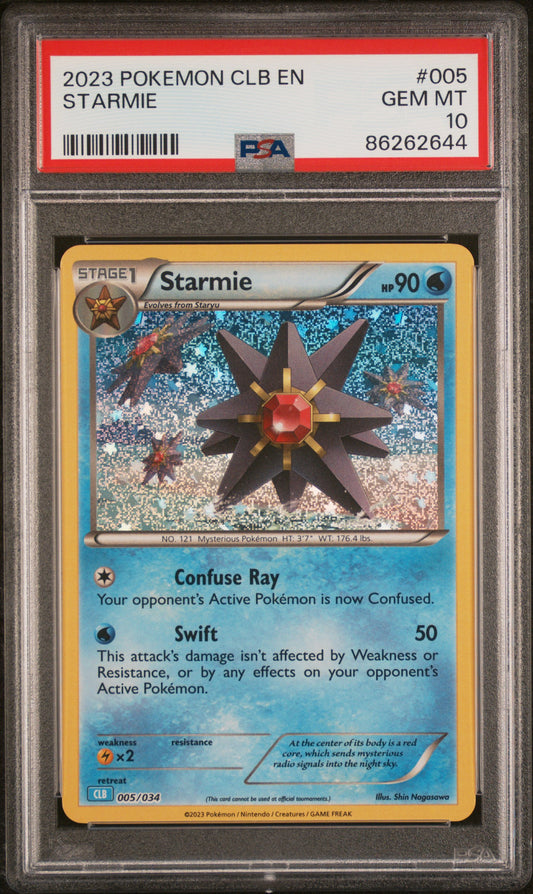 PSA 10 Starmie #005 Trading Card Game Classic