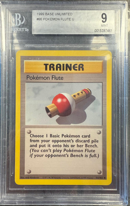 BGS 9.0 Pokemon Flute #86 Base Set