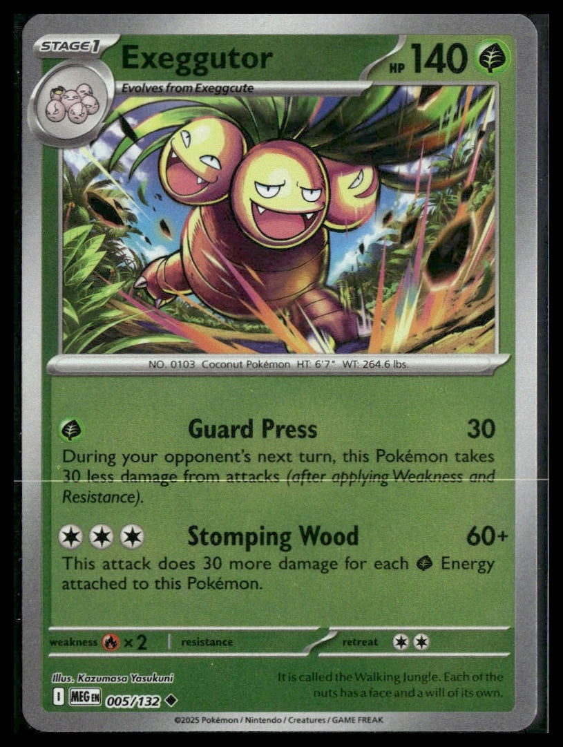 Exeggutor #5/132 Reverse Holo Mega Evolution NM
