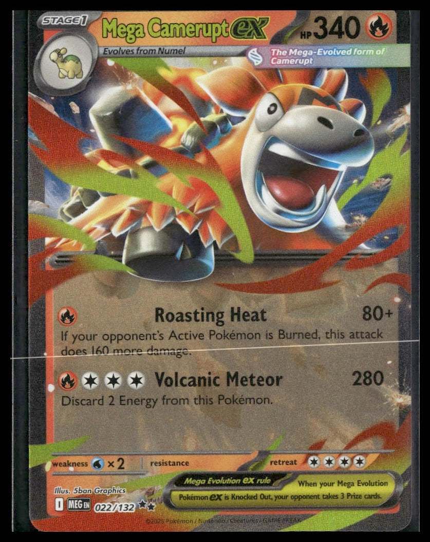Mega Camerupt ex #22/132 Mega Evolution NM