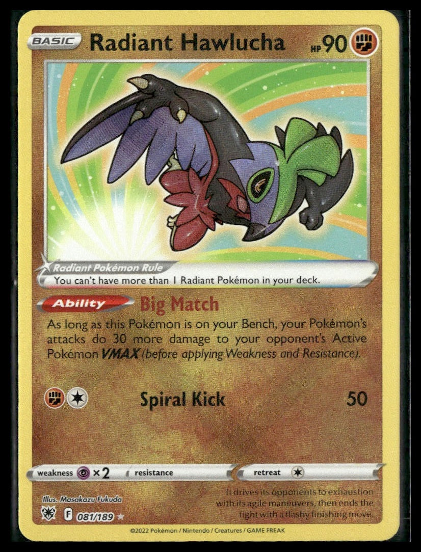 Radiant Hawlucha #081/189 Astral Radiance NM
