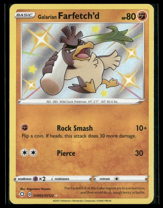 Galarian Farfetch'd #SV063/SV122 Shining Fates: Shiny Vault LP