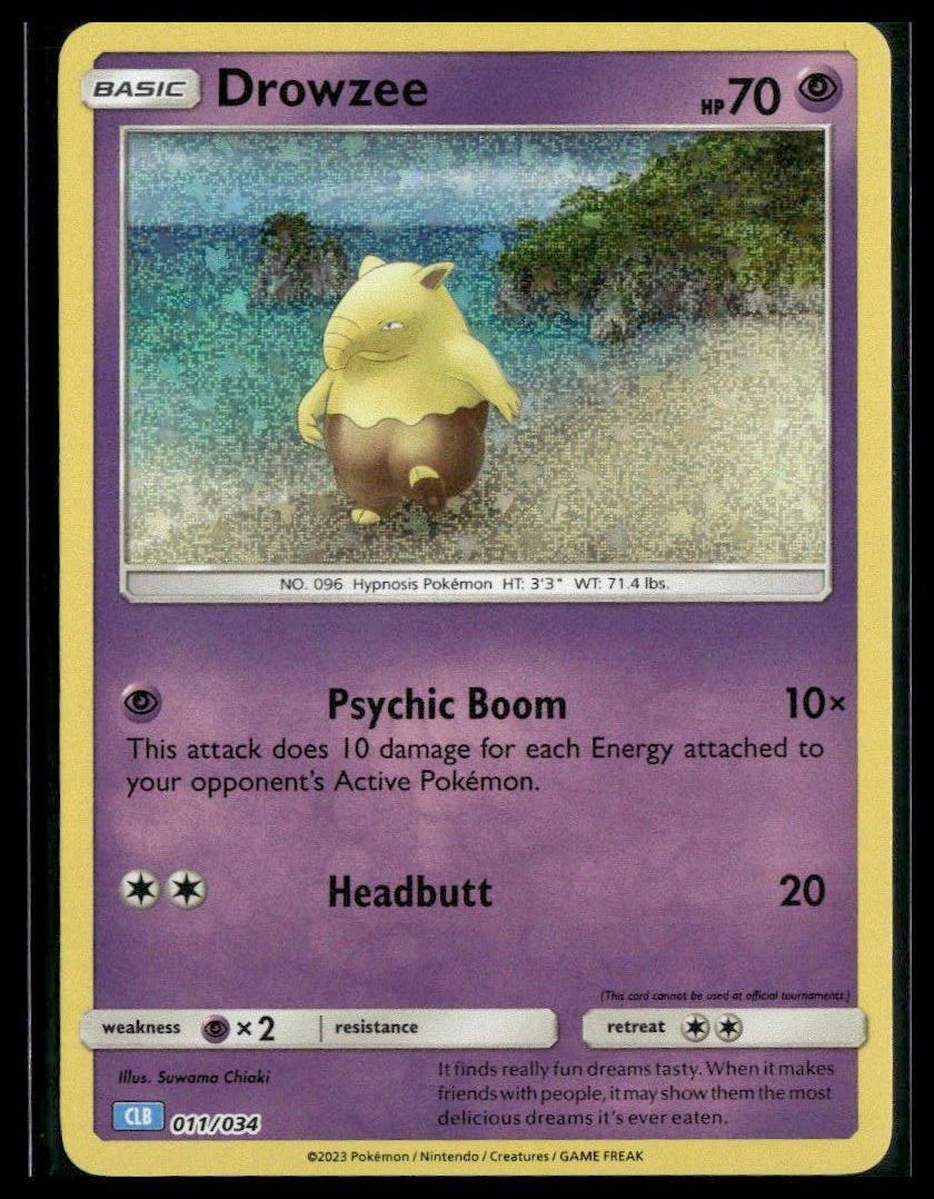 Drowzee #011/034 Trading Card Game Classic NM