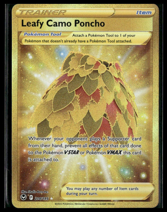 Leafy Camo Poncho (Secret) #214/195 Silver Tempest VLP