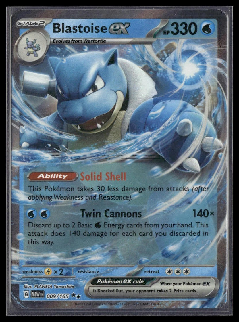 Blastoise ex #009/165 Scarlet & Violet 151 NM