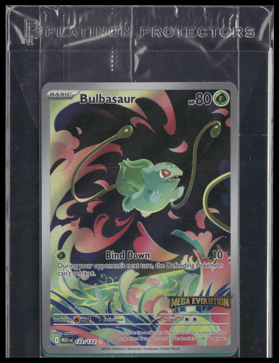 Bulbasaur #133/132 SEALED STAMP Mega Evolution Promo NM