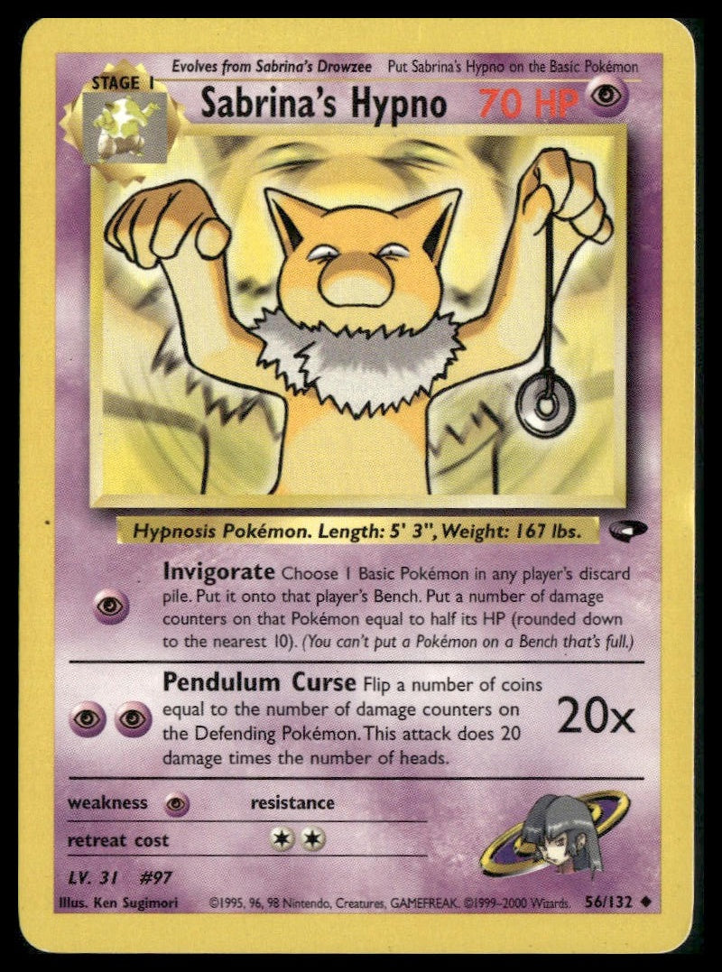 Sabrina's Hypno #056/132 Gym Challenge MP