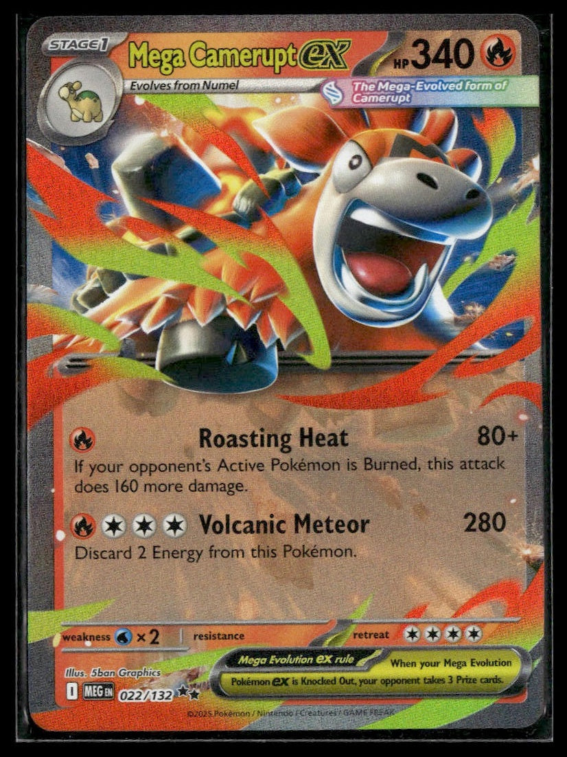 Mega Camerupt ex #022/132 Mega Evolution NM