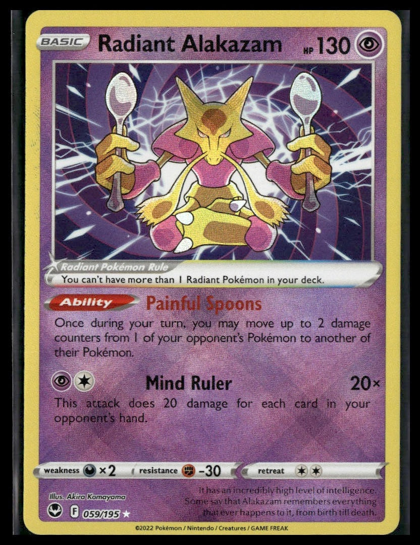 Radiant Alakazam #059/195 Silver Tempest NM