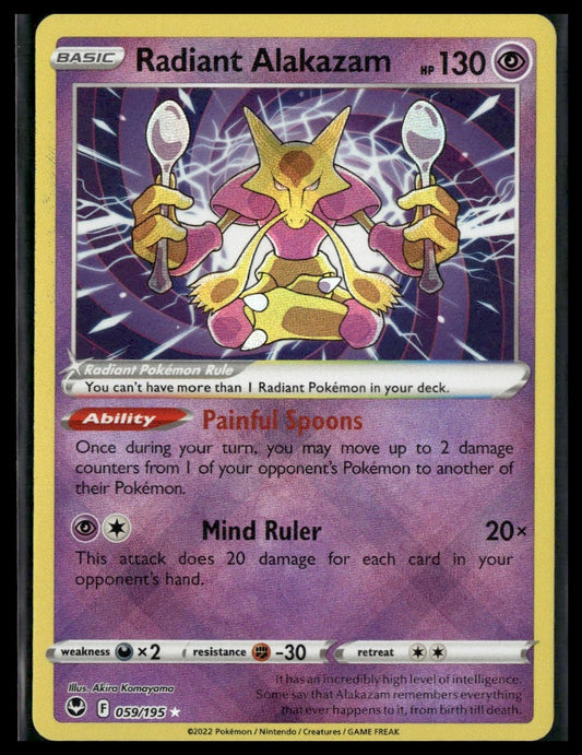 Radiant Alakazam #059/195 Silver Tempest NM