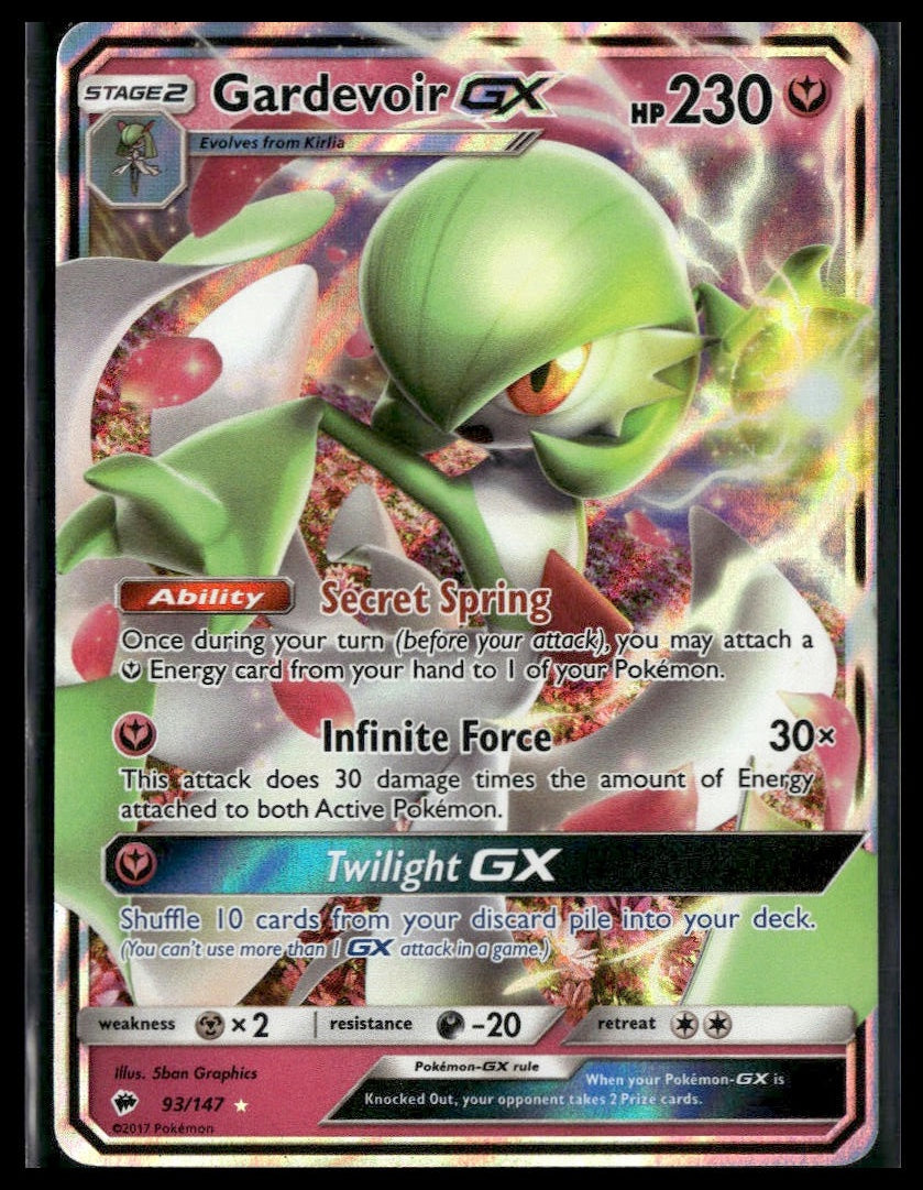 Gardevoir GX #93/147 Burning Shadows VLP