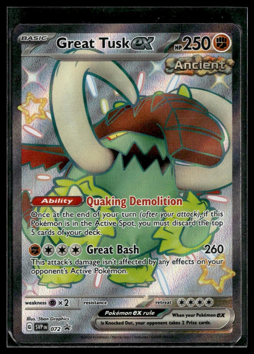 Great Tusk ex #072 Scarlet & Violet Promo Cards NM