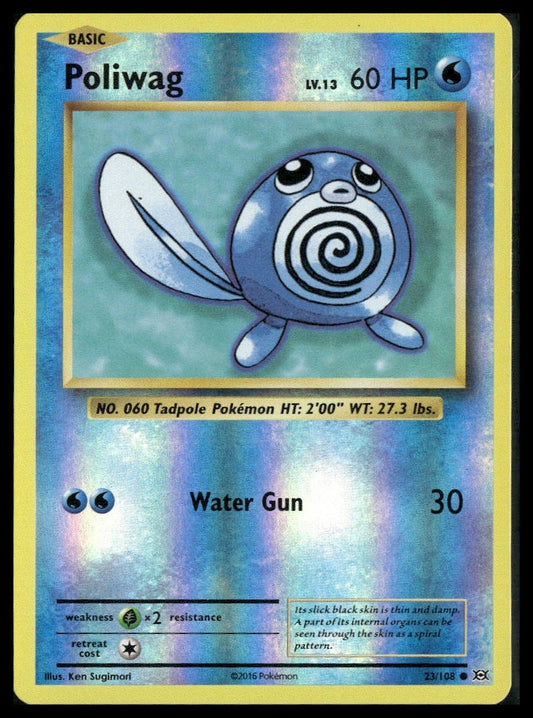 Poliwag #23/108 Reverse Holo Evolutions VLP