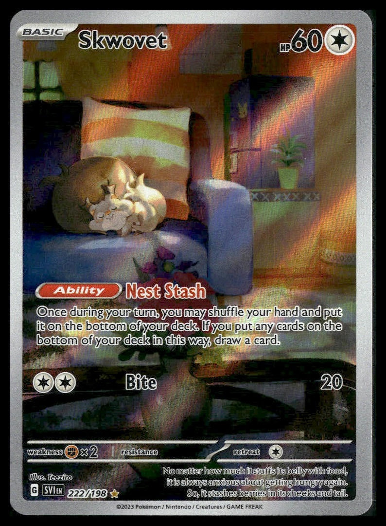 Skwovet #222/198 Scarlet & Violet Base Set NM