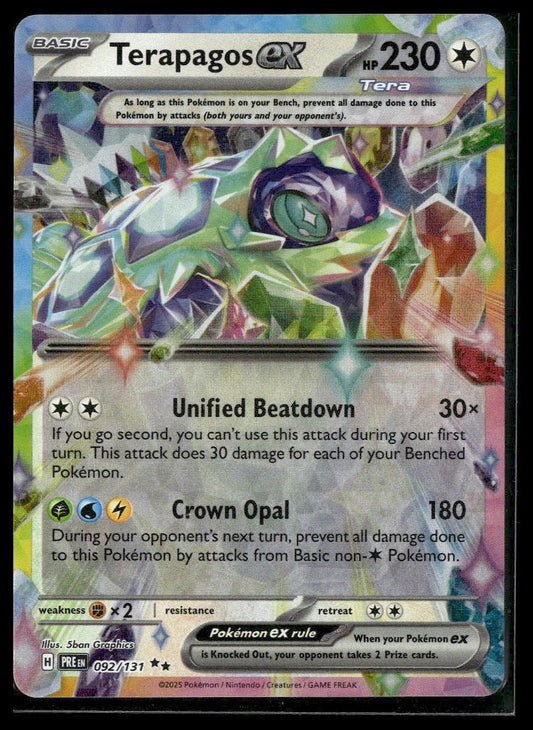Terapagos ex #092/131 Prismatic Evolutions NM