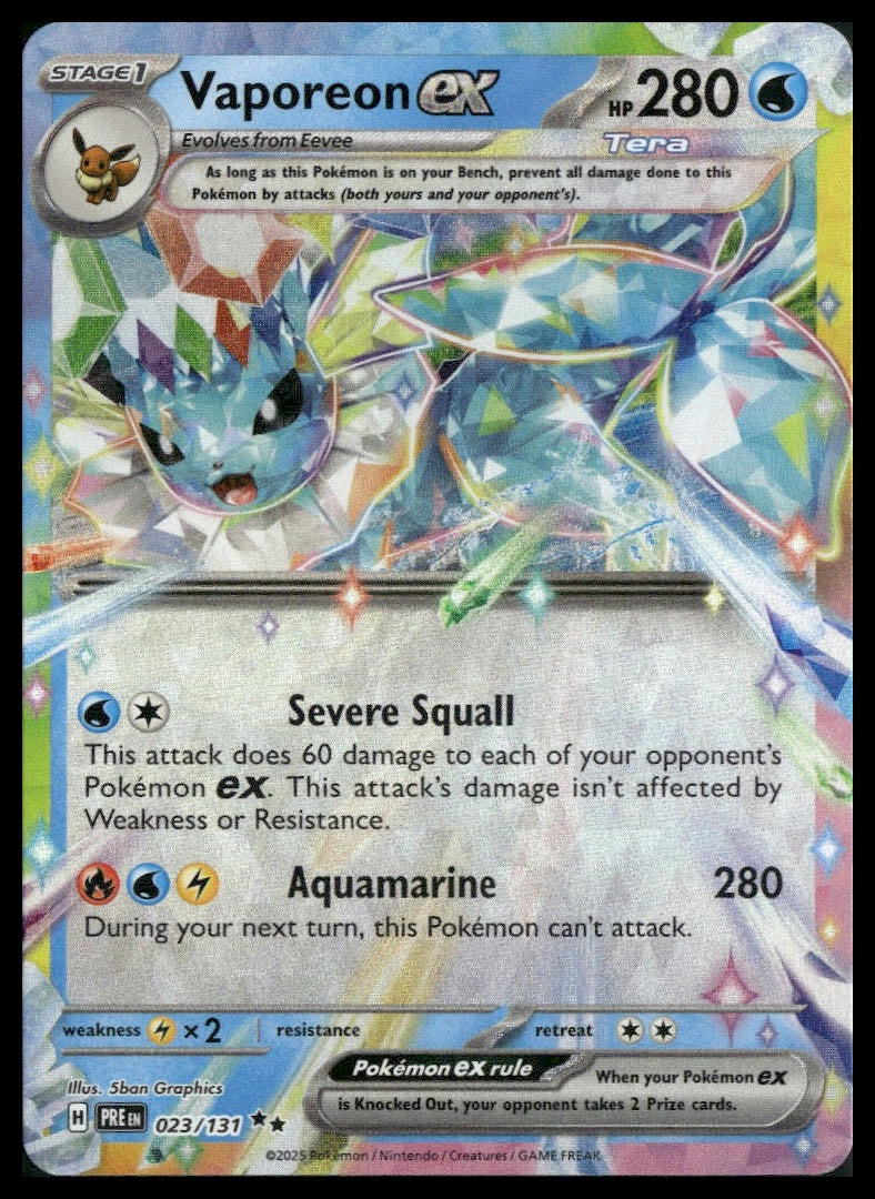 Vaporeon ex #023/131 Prismatic Evolutions NM