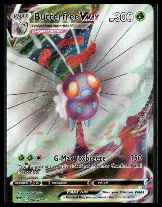 Butterfree VMAX #002/189 Darkness Ablaze NM