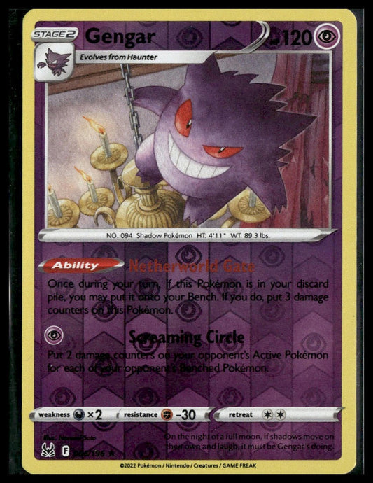 Gengar #066/196 Reverse Holo Lost Origin VLP