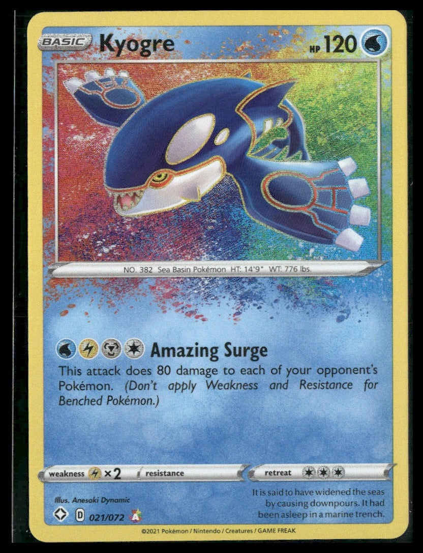 Kyogre #021/072 Shining Fates NM