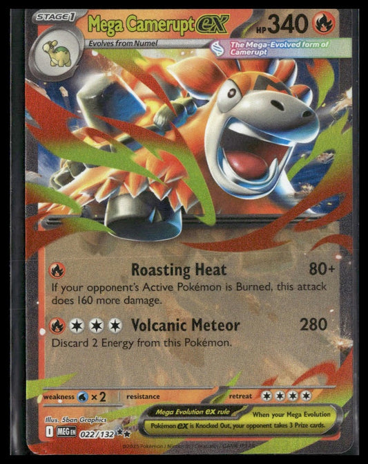 Mega Camerupt ex #22/132 Mega Evolution NM