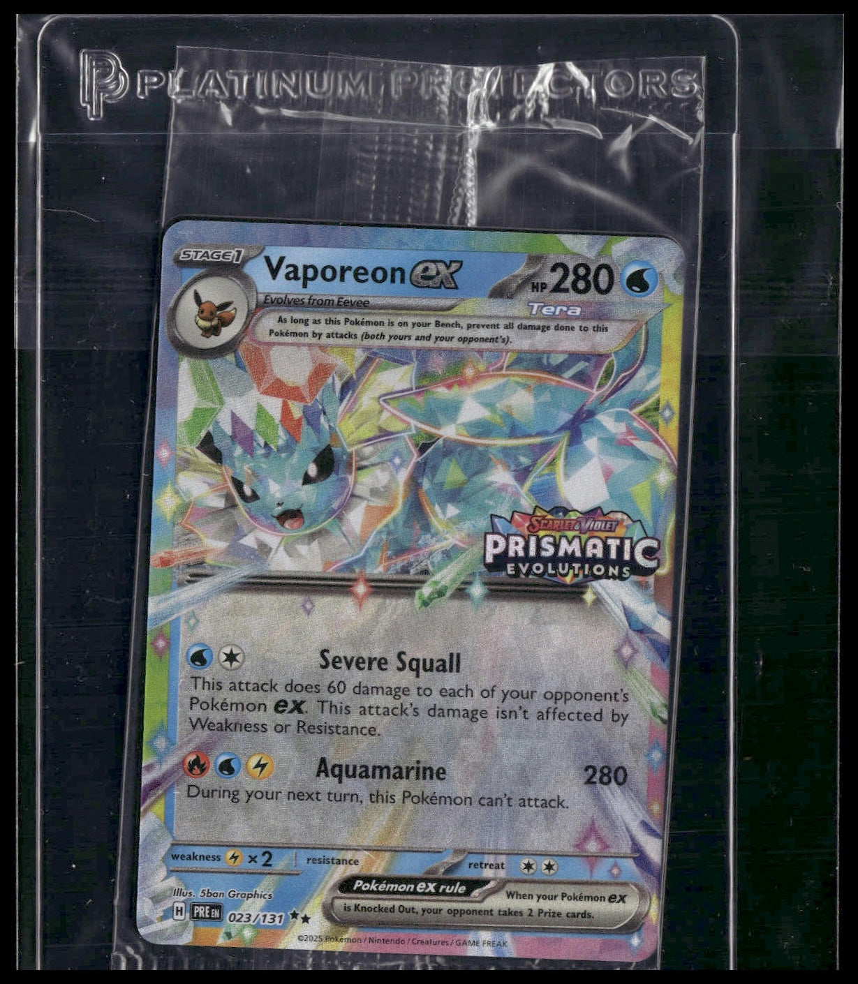 Vaporeon ex #023/131 SEALED Prismatic Evolutions Promo NM