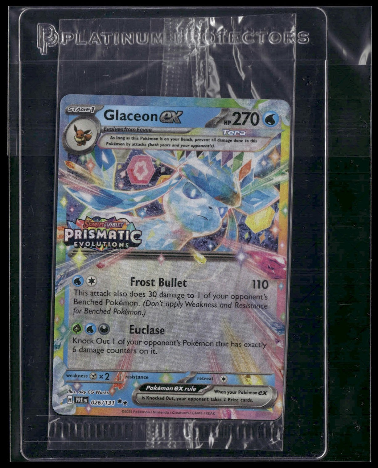 Glaceon ex #026/131 SEALED Prismatic Evolutions Promo NM