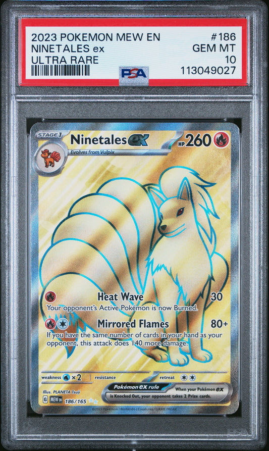 PSA 10 Ninetales ex #186 151