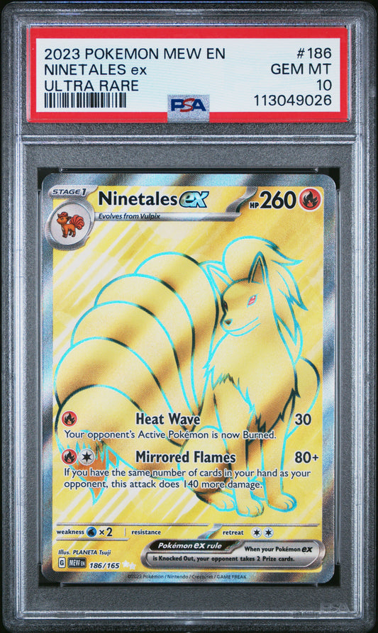 PSA 10 Ninetales ex #186 151