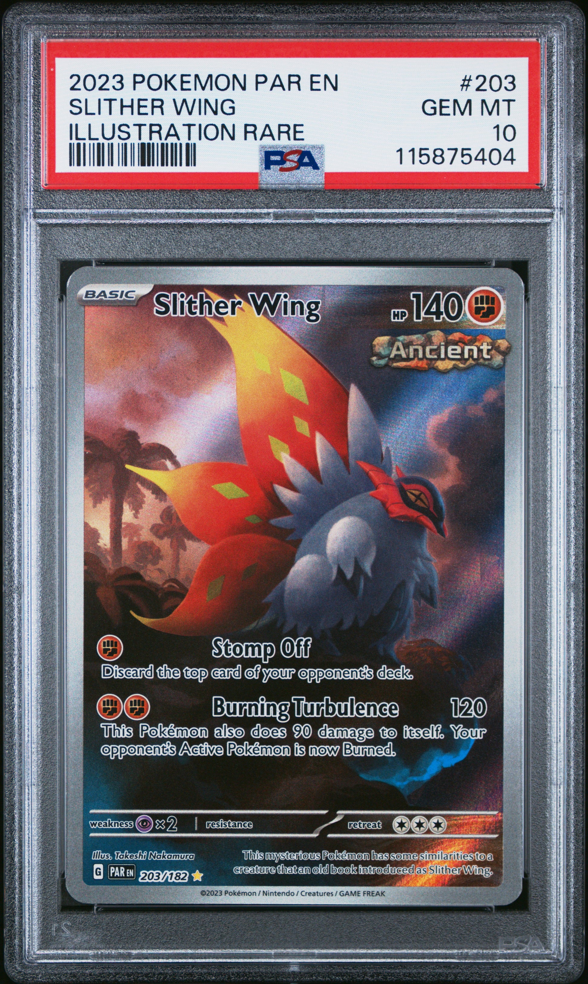 PSA 10 Slither Wing #203 Paradox Rift