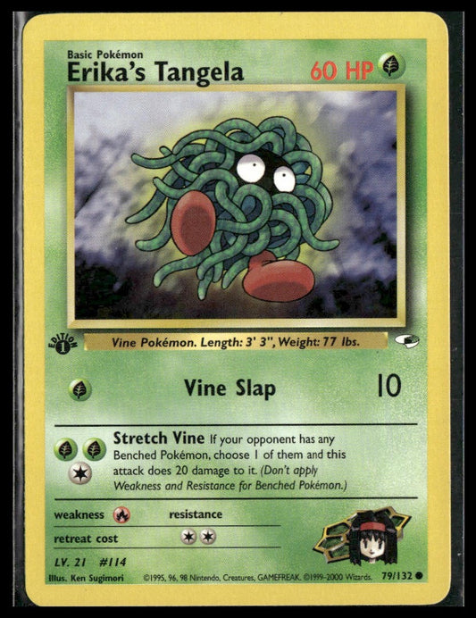 Erika's Tangela #079/132 1st Edition Gym Heroes LP