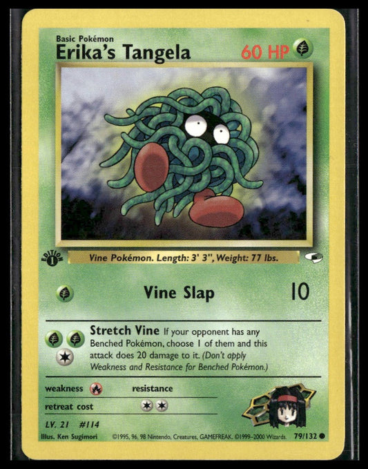 Erika's Tangela #079/132 1st Edition Gym Heroes LP