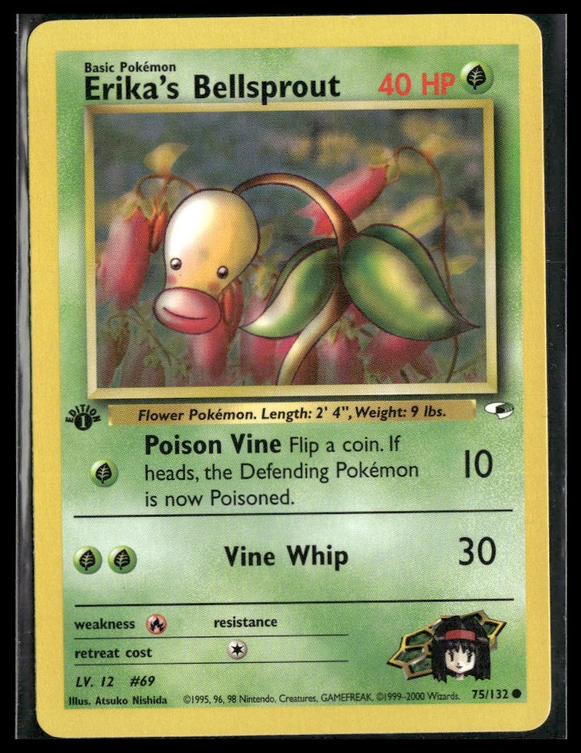 Erika's Bellsprout #075/132 1st Edition Gym Heroes LP